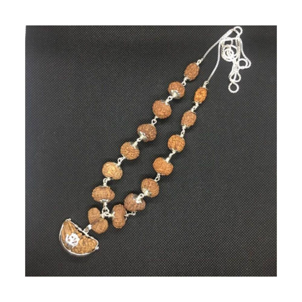 Indonesian 1 to 14 Mukhi Rudraksha Beads Siddha Mala In Pure Silver Lab Certified in India, US, UK, Australia, Europe