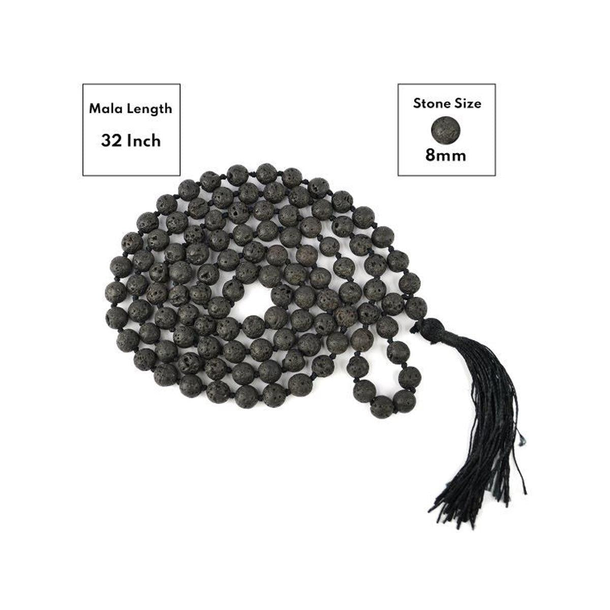 Lava Beads Mala in India, US, UK, Australia, Europe