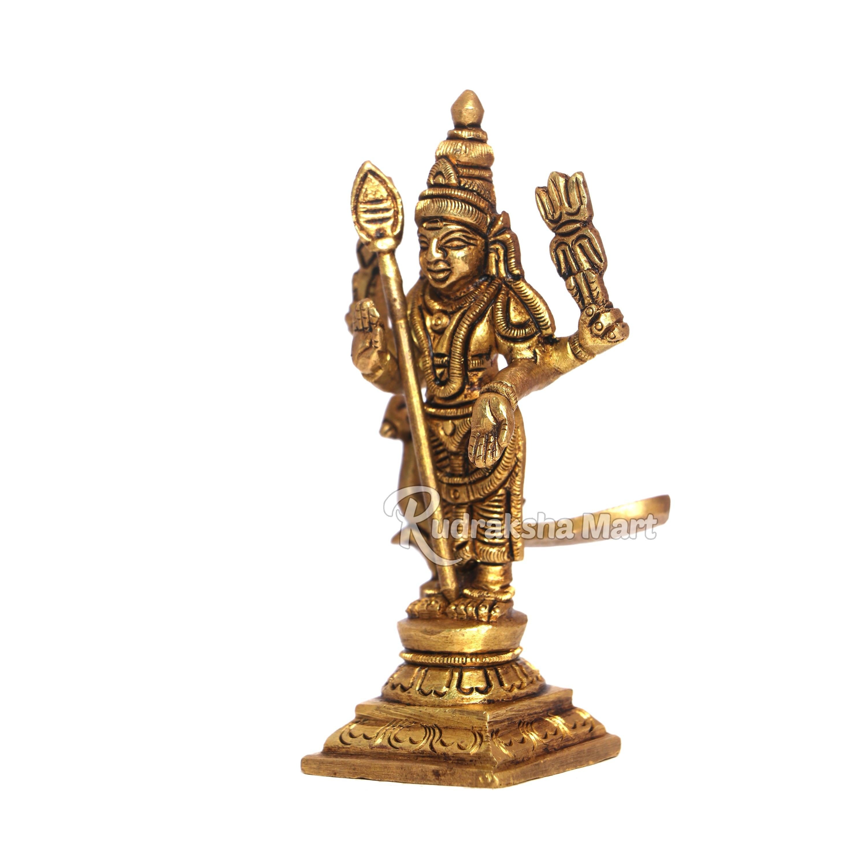 Lord Murugan (Kartikeya) Swami Brass Idol Statue in India, US, UK, Australia, Europe