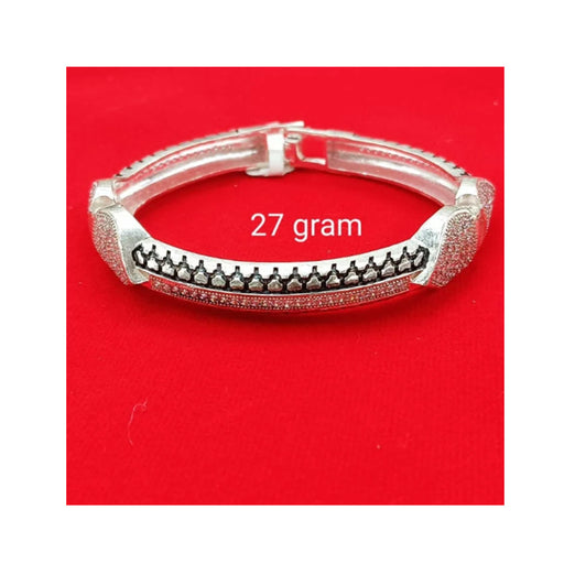 925 sterling silver with Daimond Antic Finish Kada for Mens - 27 gram in India, US, UK, Australia, Europe