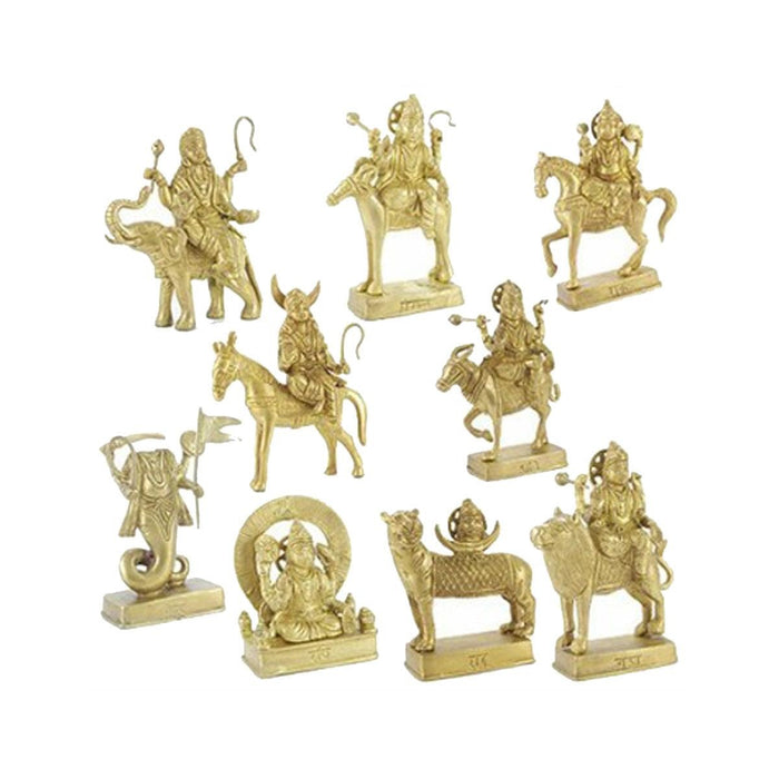 Navgraha Nine Planet Sculpture Big Idols Set in Brass in India, US, UK, Australia, Europe