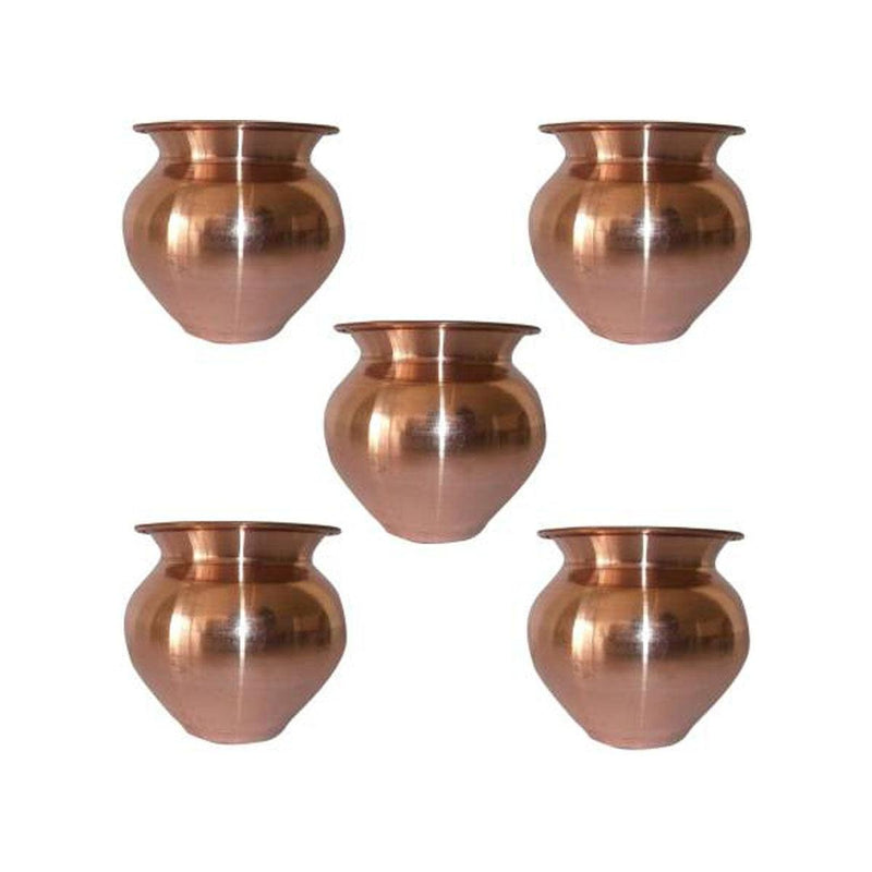 Copper Kalash Lota for Puja patra (3.5 Inch_500ml) Copper Kalash (Height: 3.5 inch, Brown) use for Pooja or Drinking in India, US, UK, Australia, Europe