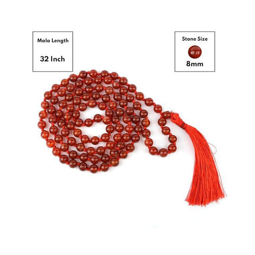 Red Onyx Round Beads Mala in India, US, UK, Australia, Europe