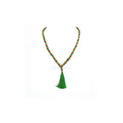 5 Mukhi Java Rudraksha with Green Aventurine Combination Mala in India, US, UK, Australia, Europe