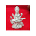 Silver Solid Goddess Sarasvati Idol Hindu Religion Goddess Idol for Gifting, Temple Use in India, US, UK, Australia, Europe