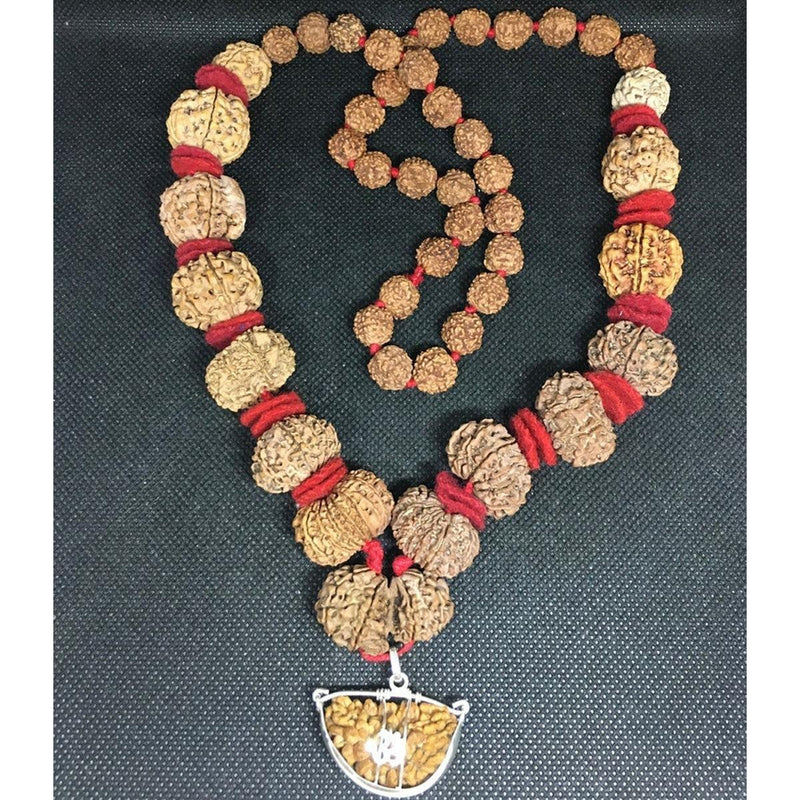 1 to 14 Mukhi, Ganesh, Gaurishankar Rudraksha, Siddha Mala Rudraksha In Red Thread Nepal Origin Medium Size Beads Lab Certified in India, US, UK, Australia, Europe