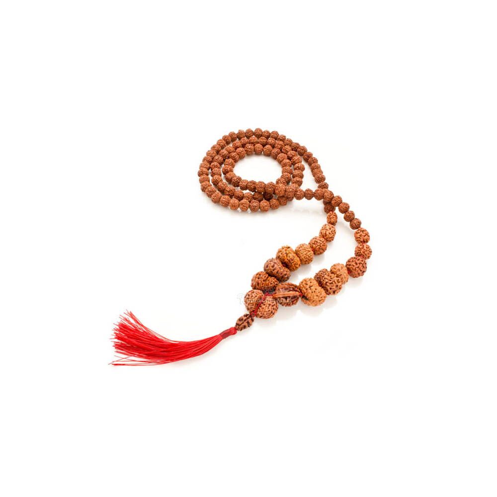 1 to 14 Mukhi Java Rudraksha Beads Siddha Mala in thread with 5 Mukhi Lab Certified in India, US, UK, Australia, Europe