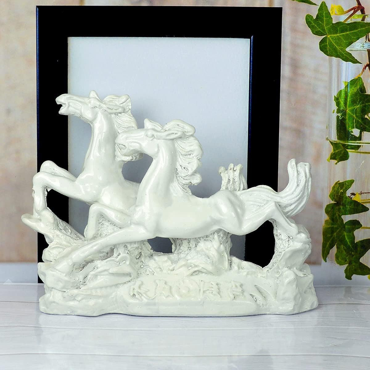 2 White Porcelain Running Horses in India, US, UK, Australia, Europe