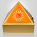 Wooden Pyramid Wish Box with Om Sticker for Reiki and Crystal Healing 9 Inch in India, US, UK, Australia, Europe