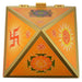 Wooden Pyramid Wish Box with Om Sticker for Reiki and Crystal Healing in India, US, UK, Australia, Europe